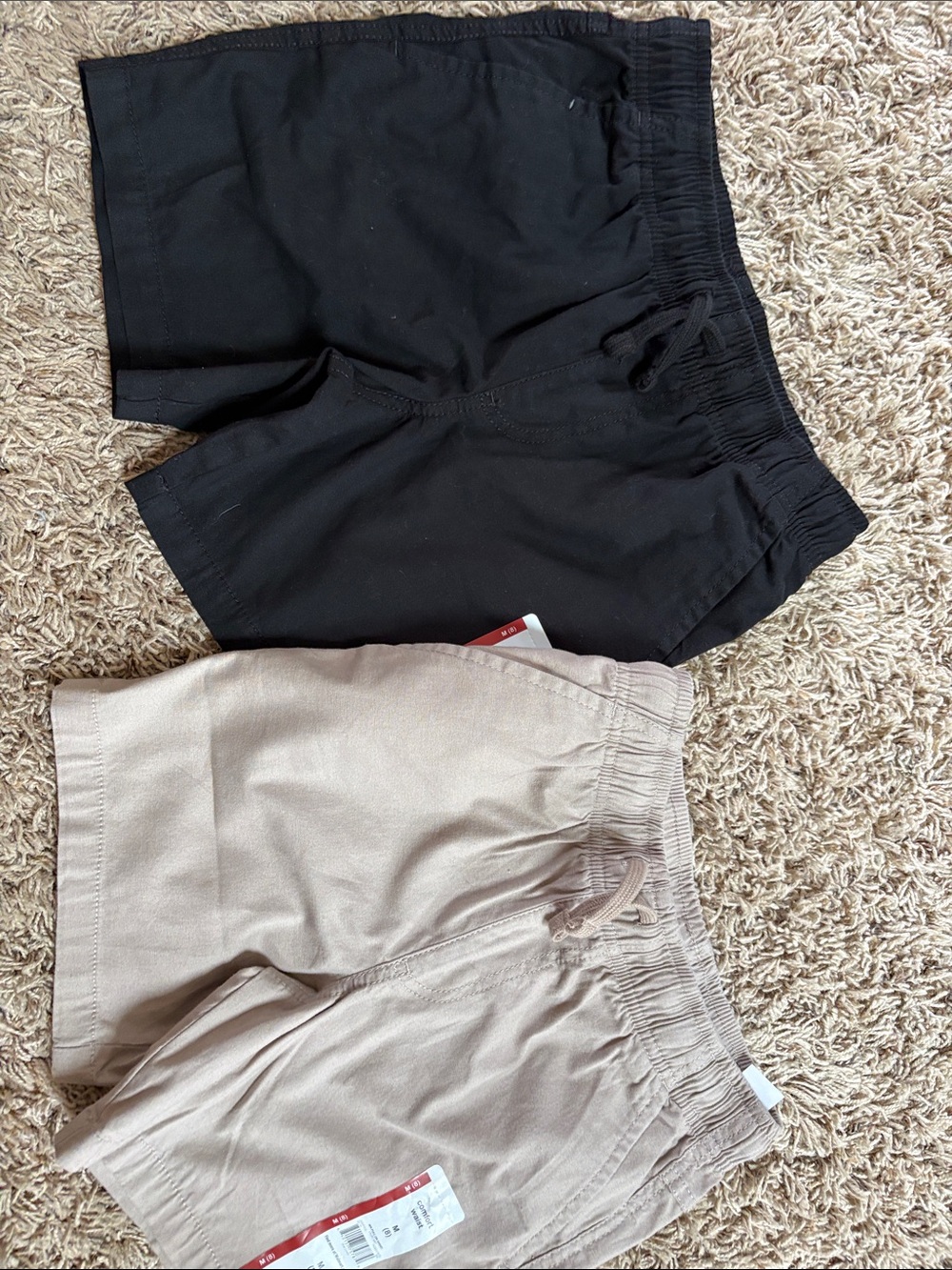 New 2 wonder nation Black and Taupe Athletic Pull-On Shorts kids 8